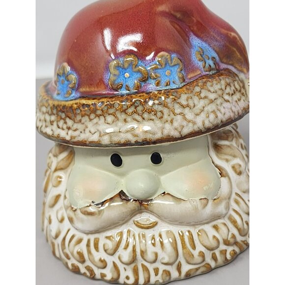 Kirkland's Potter's Garden Santa Glazed Ceramic Tealight Candle‎ Holder - Picture 9 of 11